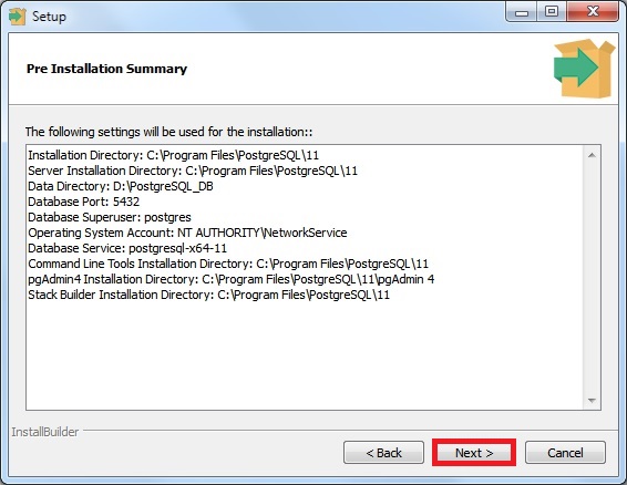 Install PostgreSQL 11 on Windows 9