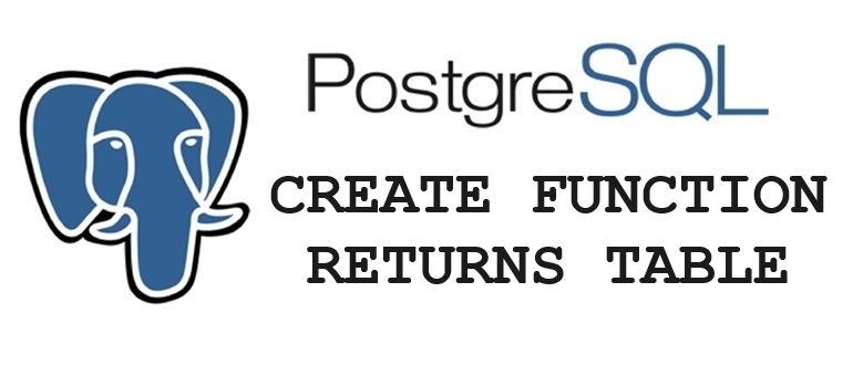 Создание табличных функций в PostgreSQL
